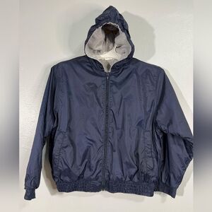 Lined bomber jacket for school uniform, Classroom brand, boys' size 10/12. Blue.
